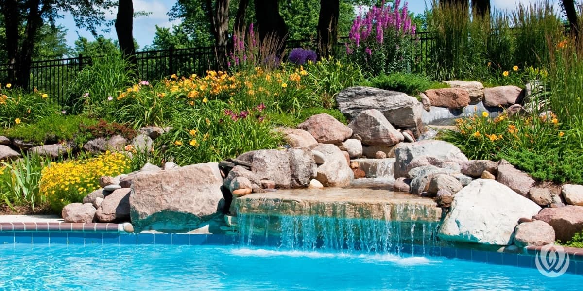 Pool Waterfall. Pool Rock Waterfall