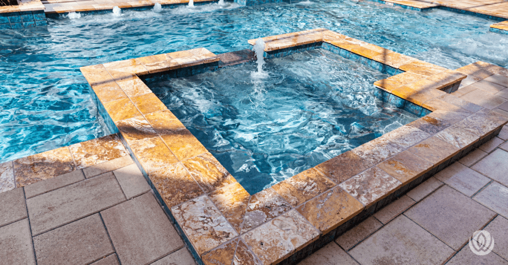 built in pool spa
