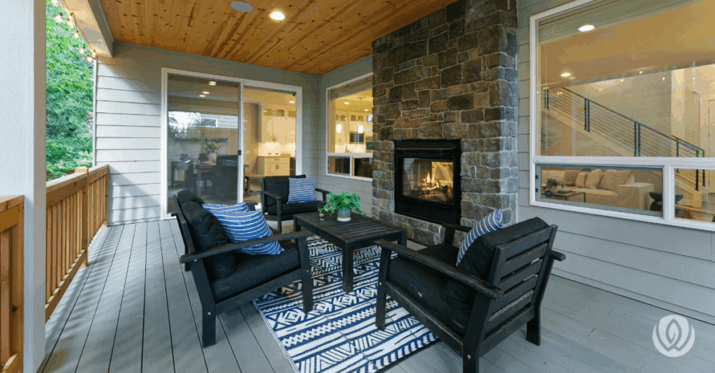 outdoor fireplace